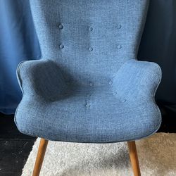 blue armchair