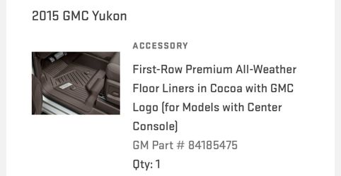 GMC Yukon all weather mats