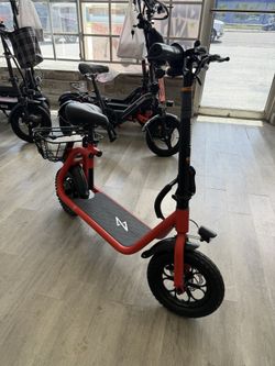 Electric Scooter With Basket