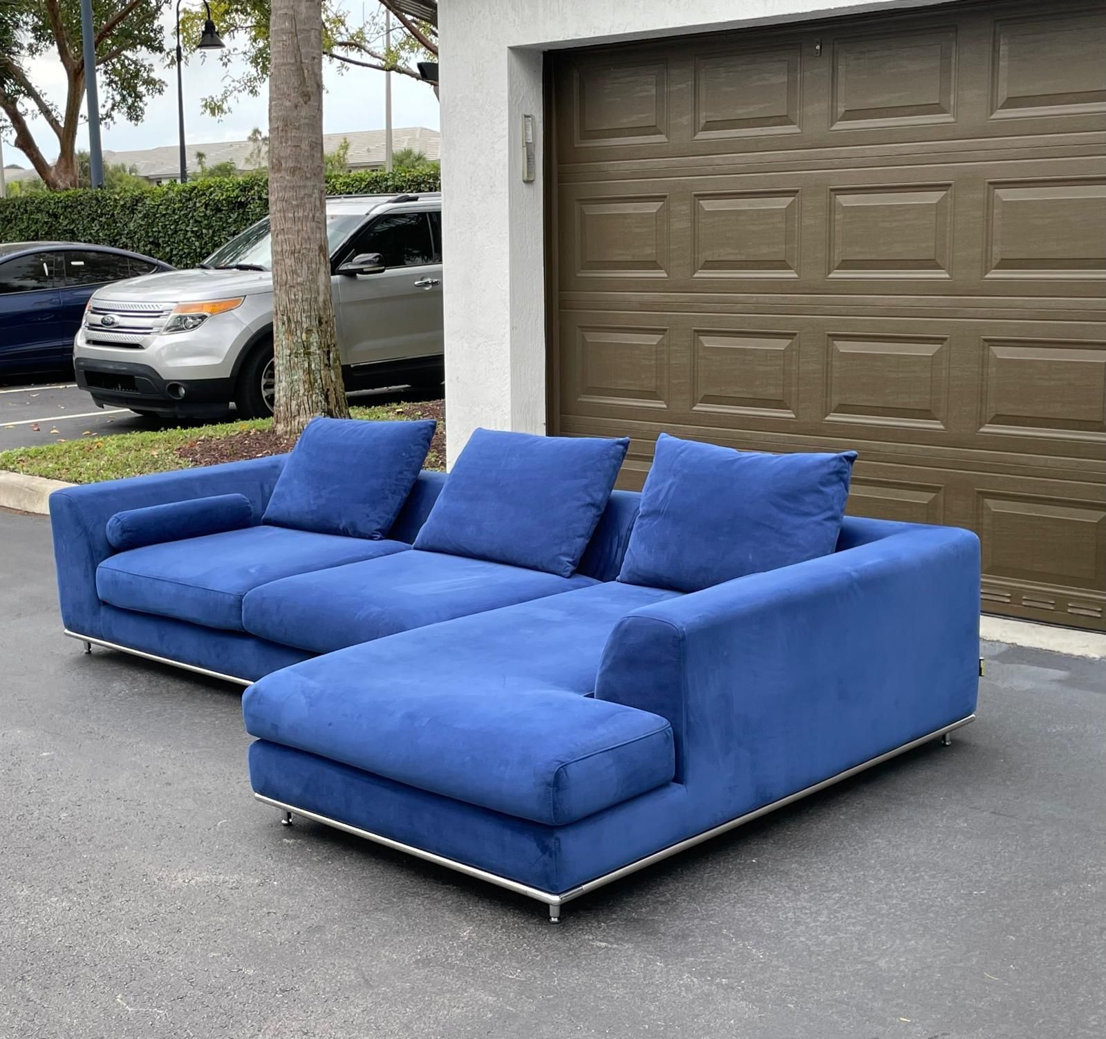 🛋️ Couch/Sofa Sectional - Microfiber - Blue - Delivery Available 🚛