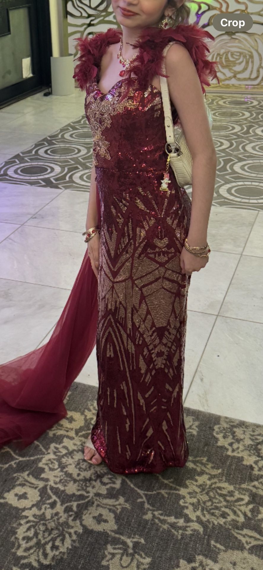 Evening gown for 11-year-old girl