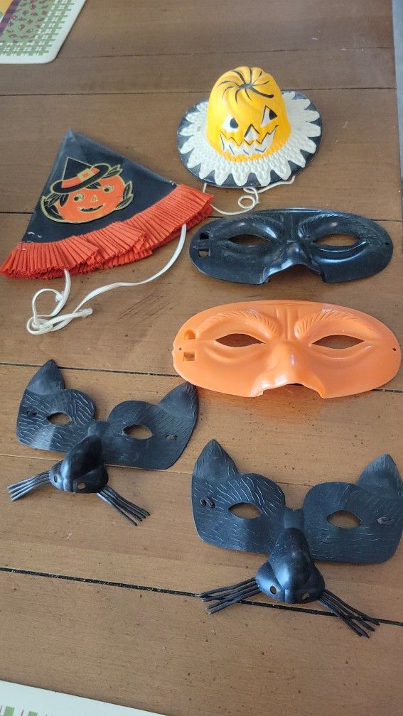 Vintage Halloween Hats And Masks