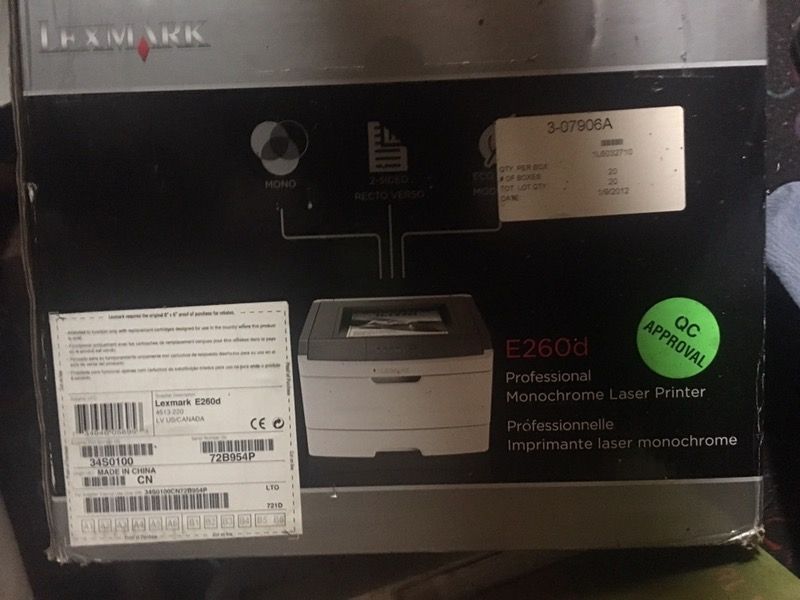 Lexmart Printer never used