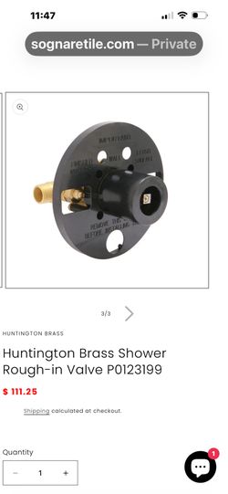 New Shower Valve