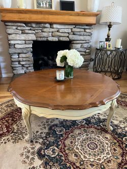 Vintage French Country Coffee Table | Solid Wood
