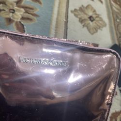 Large Metallic VS Victoria’s Secret Makeup Bag 