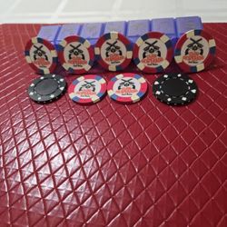 7  $5 CLUB DESPERADO  CARD ROOM. CHIPS AND 2. XTRA TOKENS