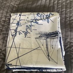 Fabric Shower Curtain Nautical (with Rings)