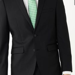 Men’s Black Suit Jacket, Slacks And Dress Shirt