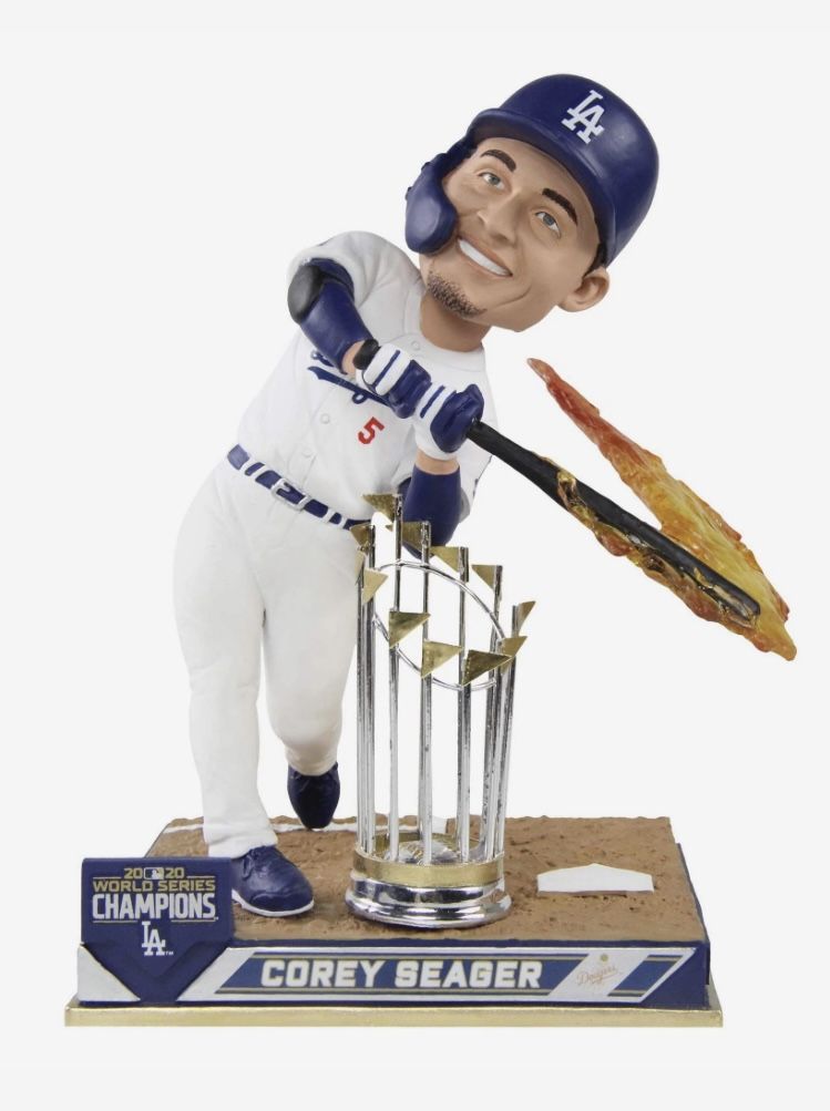Corey Seager Los Angeles Dodgers 2020 World Series Champions Hot Bat Bobblehead