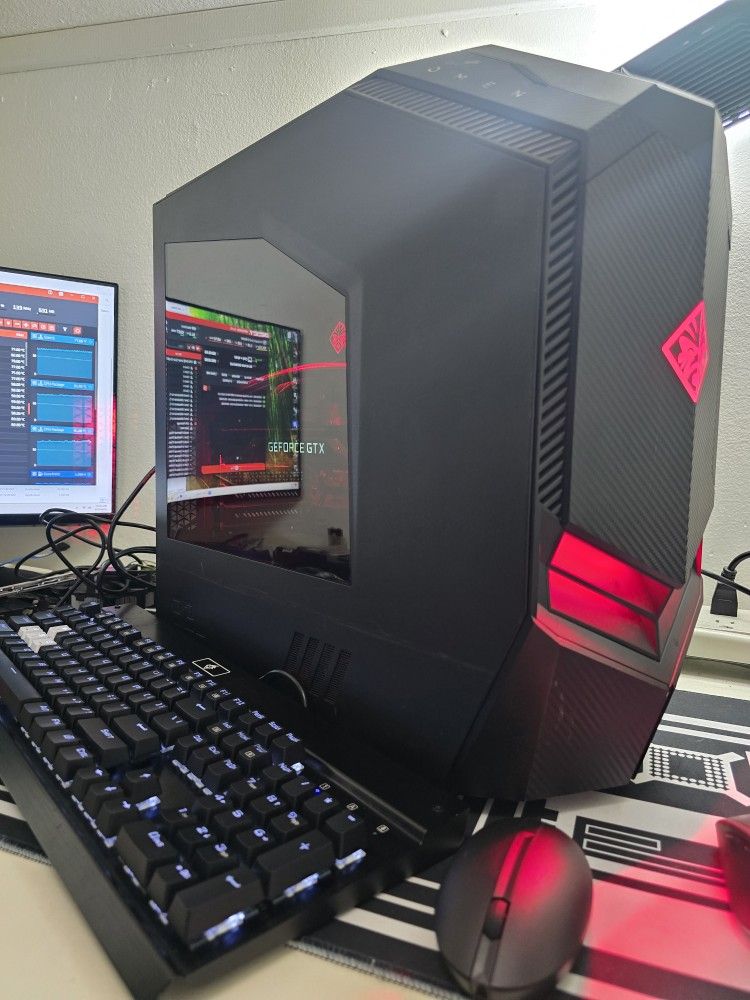 Gaming pc desktop computer hp omen intel i5-8600k, gtx 1080 ti, 16 gb ram, nvme, hdd, wifi bundle