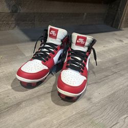 Red air Jordan ones eight men cleats 