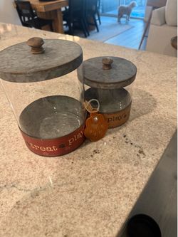 Dog treat containers & key chain
