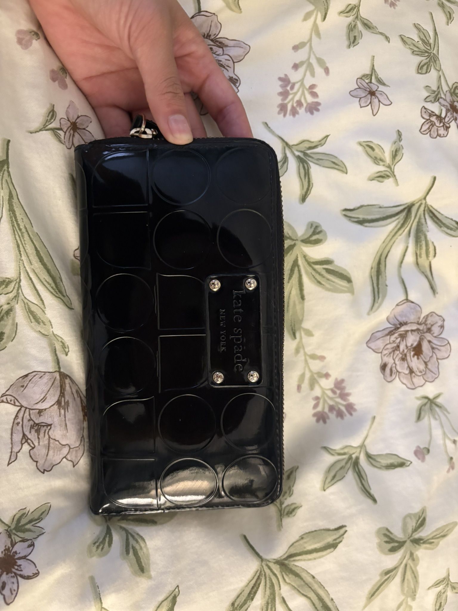 Kate Spade Black Rubber Wallet 