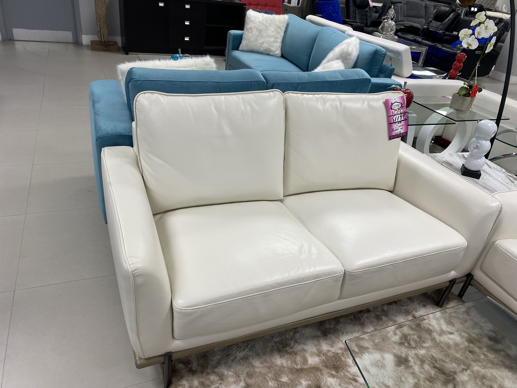 STATIONARY SOFA & LOVESEAT AVAILABLE IN BLACK BRAND NEW IN STOCK Furniture