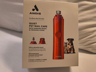 NEW Andis Rechargeable Dog/Cat Nail Grinder – Quiet 2-Speed, $30