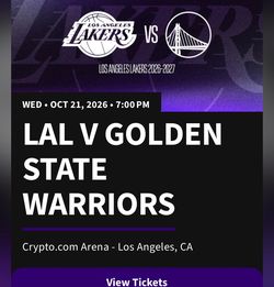 2  lakers vs Warriors tickets 10/21 section 313