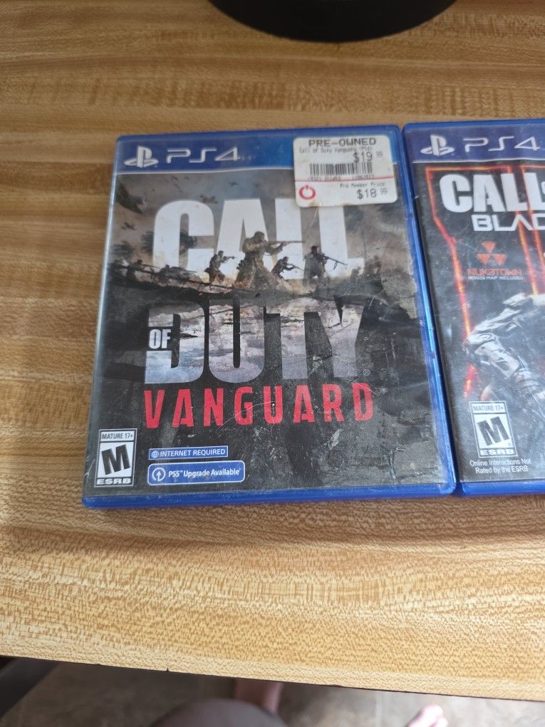 Like New PS4 Game Call Of Duty Black Ops 3 Call Of Duty Vanguard In Call Of Duty Infinite Warfare
