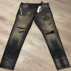 The Jordan Craig Sean Fit Mens Distressed Destroyed Straight Leg Jeans in size 42x34