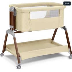 COLOR:BLACK Baby Bassinet Sleeping Crib - Cozy and Safe Sleep Environment for Ne