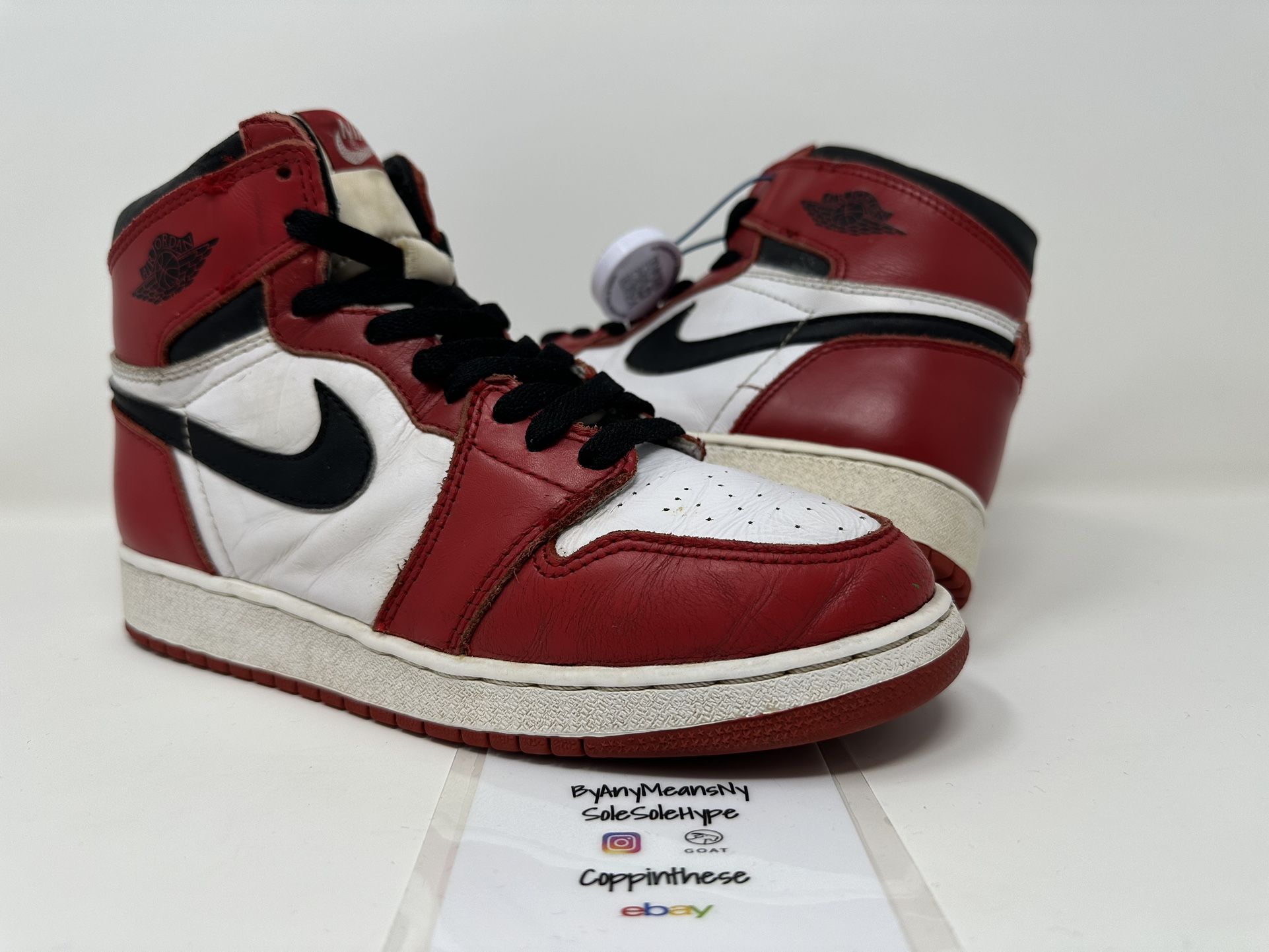 USED 1994 NIKE AIR JORDAN RETRO 1 HIGH OG CHICAGO SIZE 6Y