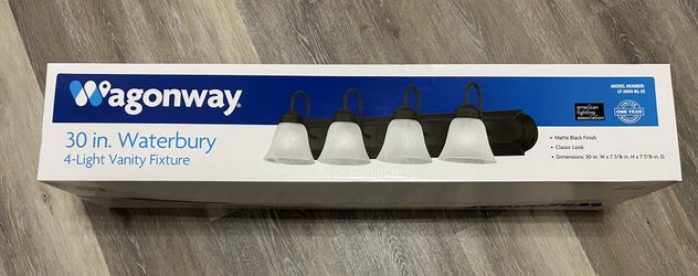 Brand New In Box 4 Light Vanity Lights - Black Finish