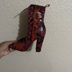 Snake Pattern Heels New