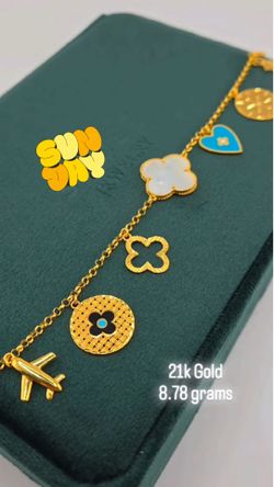 21K GOLD BRACELET, NIB ✨