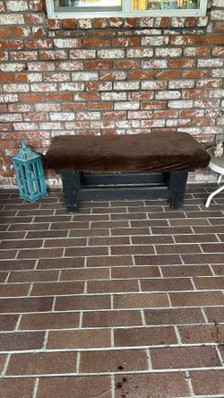 Bench with side table