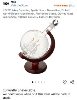 World globe decanter