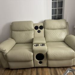 Leather Beige Couches