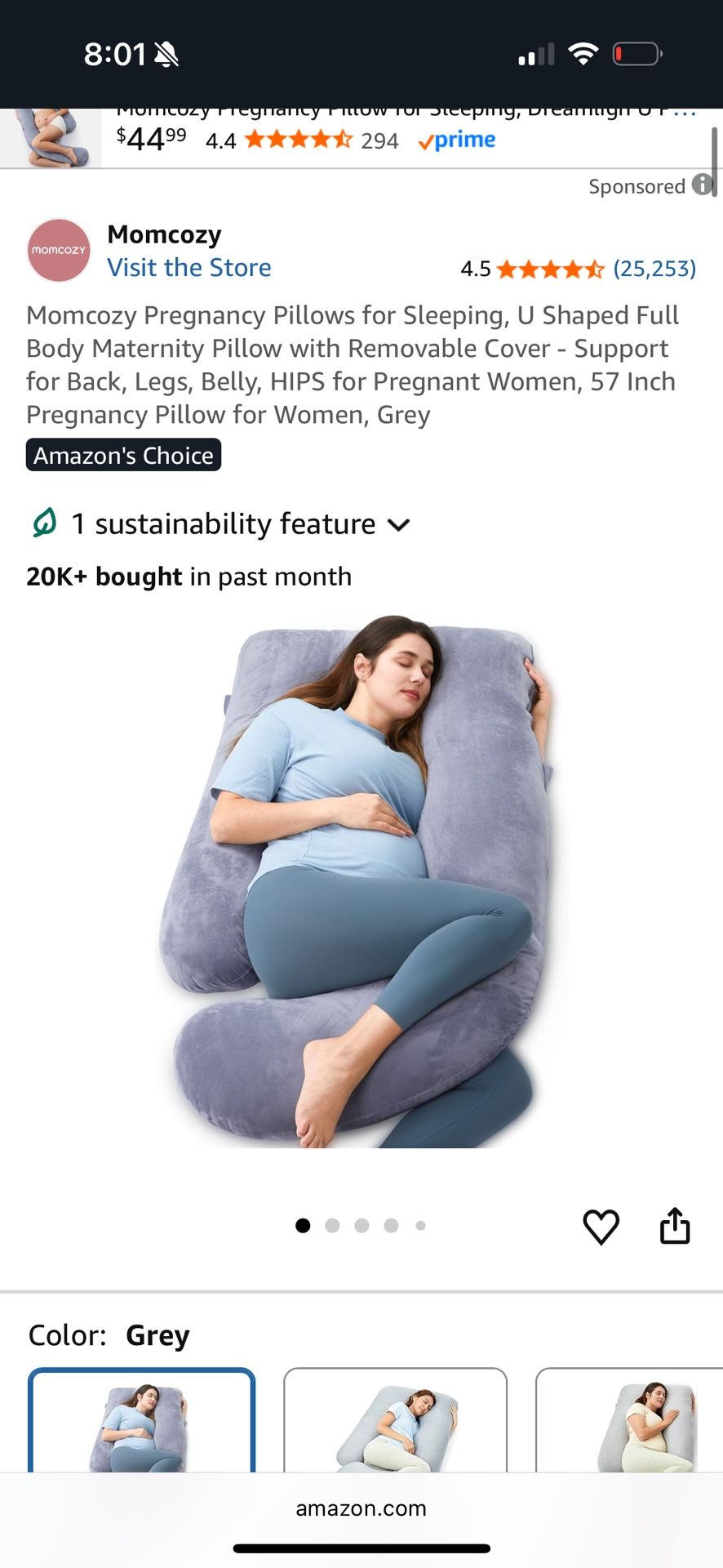 Momcozy Pregnancy Pillow