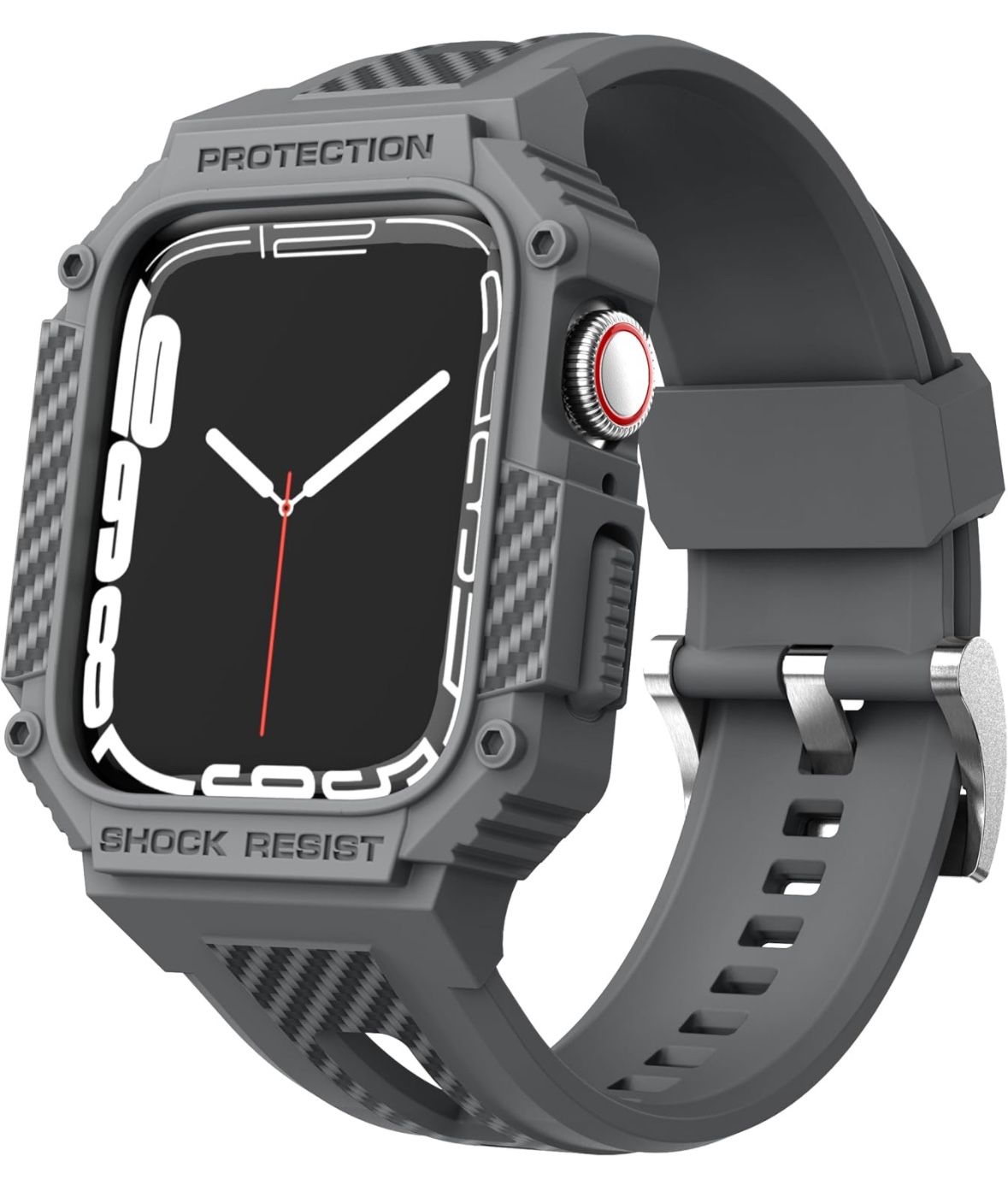 Band Compatible with Apple Watch 9/8/7 45mm Watch 6/5/4/3 44mm 42mm with Case, Gray