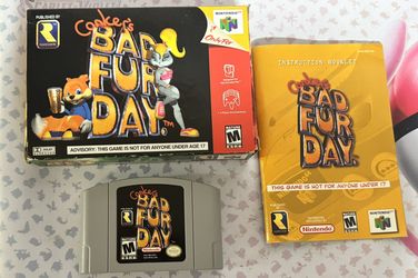 Conkers Bad Fur Day N64 Complete CIB Nintendo 