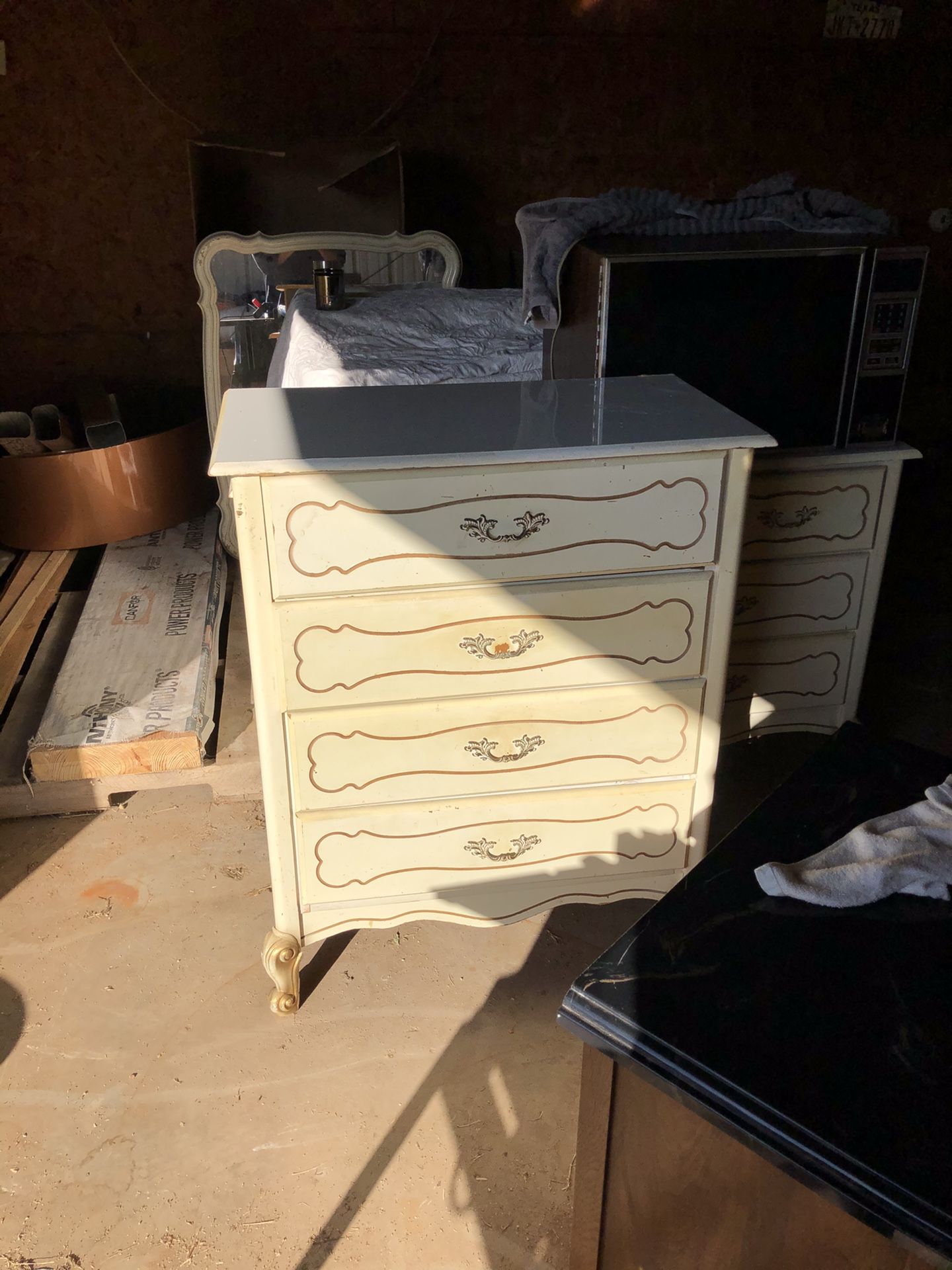 Dresser, Chest Of Drawers, & Mirror