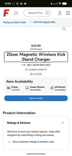 ZGear Magnetic Wireless Kick Stand Charger