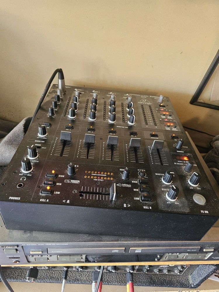 Dj Trun Table And Mixer And Lp Records For Sale