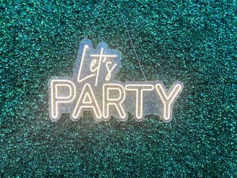 Let’s party neon sign