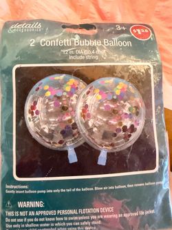 2-Pack Confetti Bubble Balloons 12 Inch