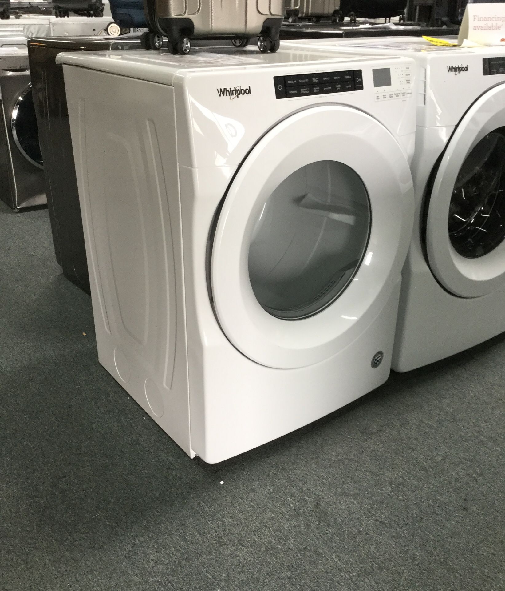 Dryer gas dryer whirlpool front load original price $999 our price $668 Prices are negotiable
