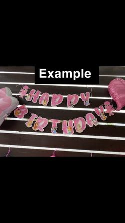 Pink Bluey Birthday Decorations