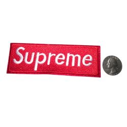 Supreme Box Logo Iron on patch  Red