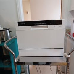 Portable Dishwasher With Rolling Stainless Cart