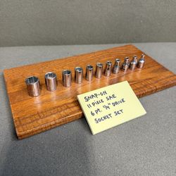 (11 piece) SNAP-ON 1/4” DRIVE 6pt SAE SOCKET SET