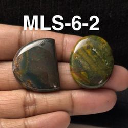 Multi-Stone Mix Shape Gemstone Cabochon-2Pc Lot-MLS-6-2
