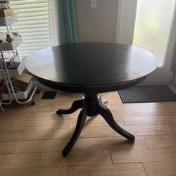 Black Round Table 