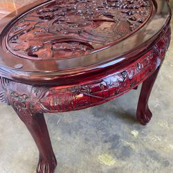 Asian Inspired Coffee Table With Carvings/ Must Pick Up In Irving/ Price Is Firm 