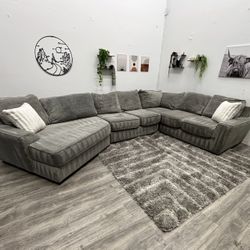 Grey Sectional Couch - Free Delivery 
