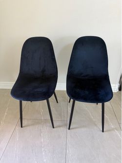Navy Blue Velvet Chairs