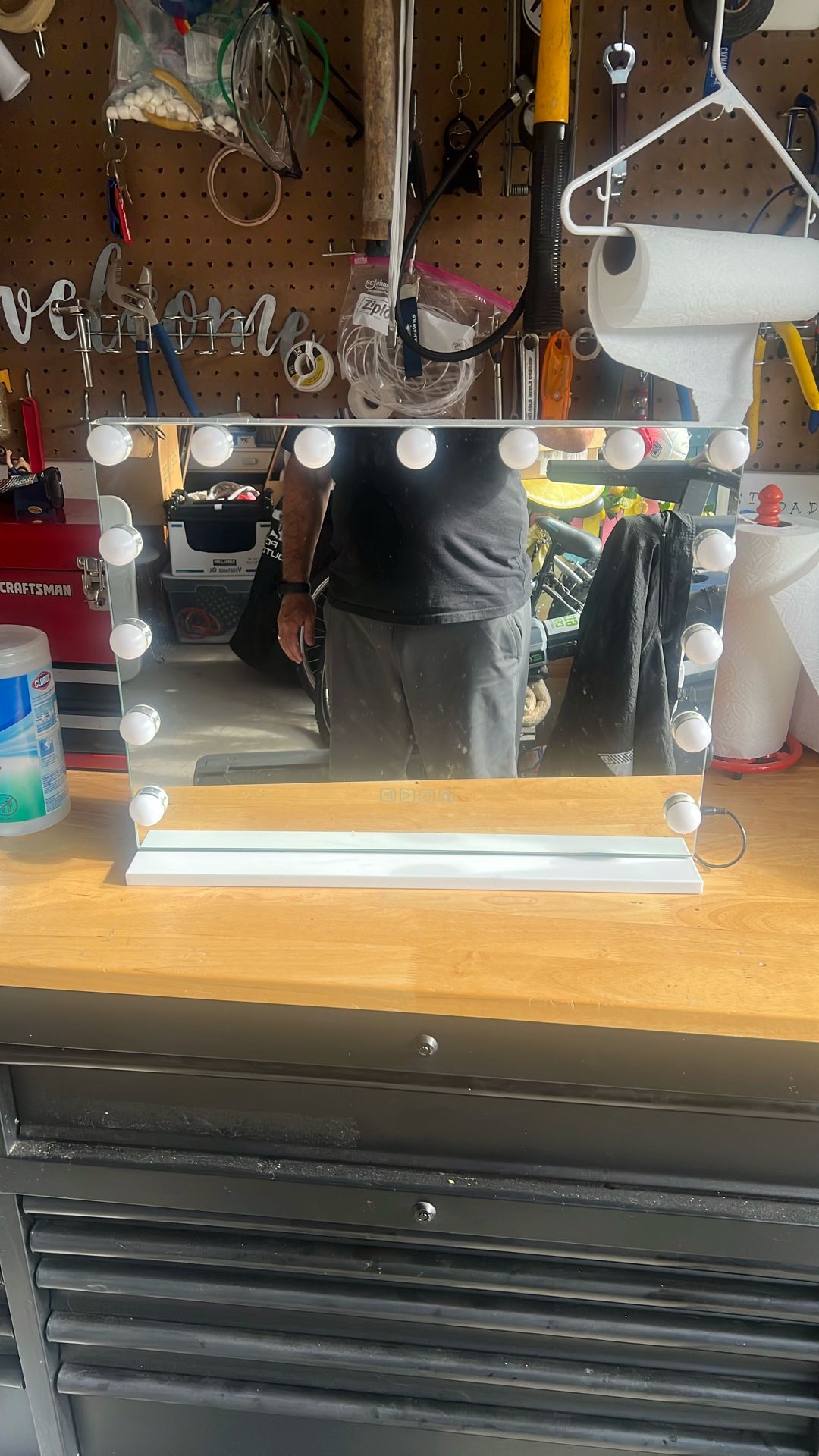 Make up mirror with LED lights